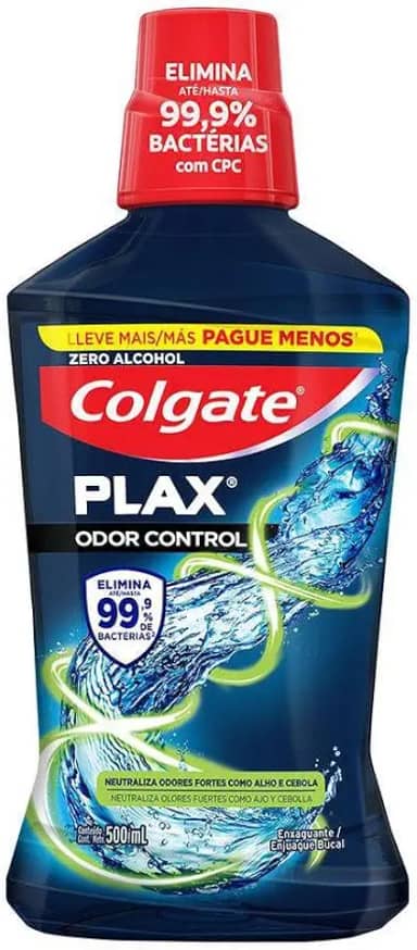 Enxaguante Bucal Sem Álcool Colgate Plax Odor Control 500ml
