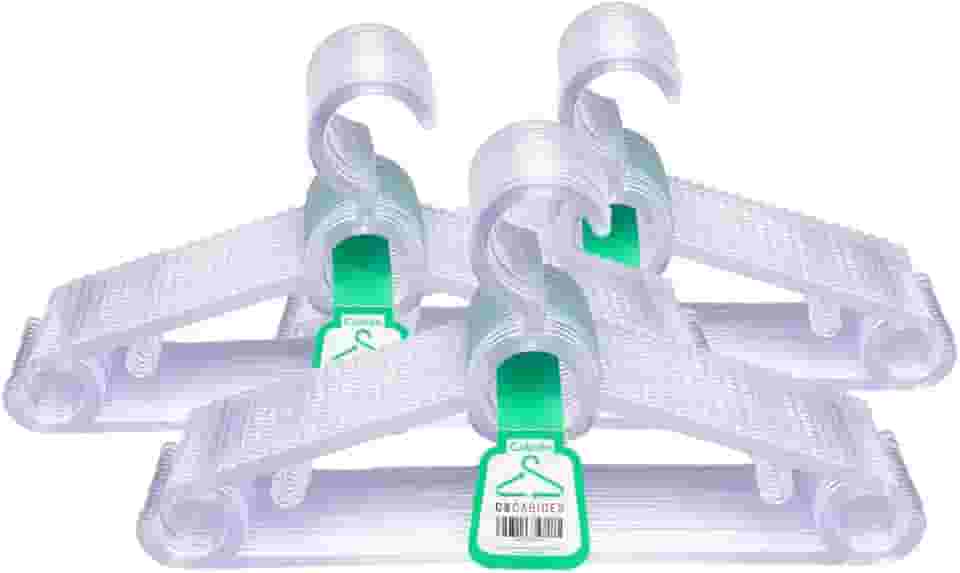 Kit 20 Cabides Acrilicos Transparentes Cabide Antideslizante Resistente Reforçado Resistente Para Roupas Camisetas Calças cintos Gravatas Multifuncional CSCABIDES