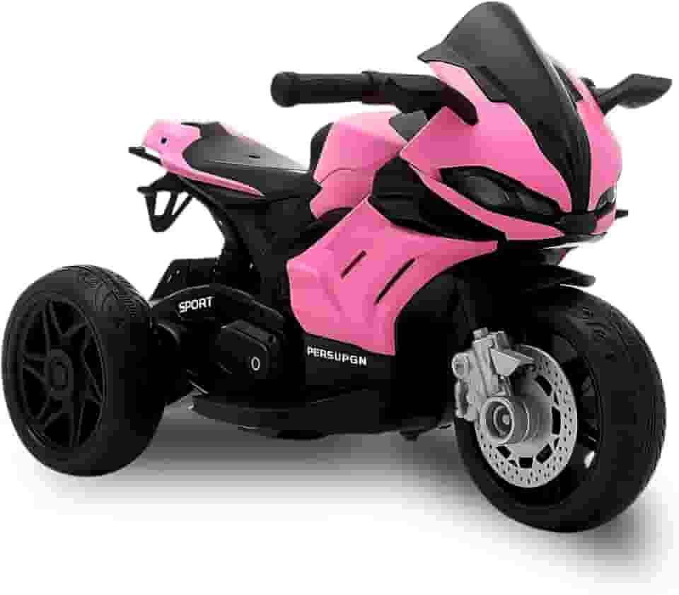 Moto Elétrica Infantil Racing 6V com Luz e Som (Rosa)