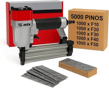 MTX Pinador e Pneumático Profissional com 5000 Grampos, F10 a F50mm