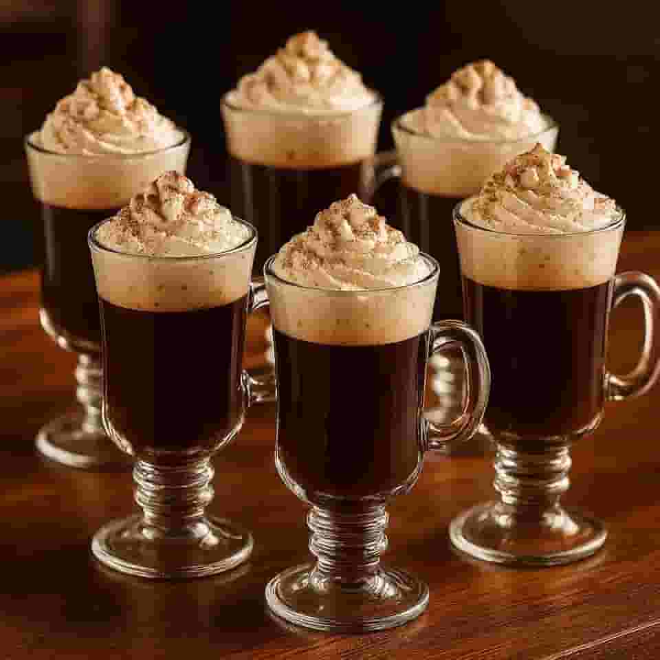 Jogo 6 Peças Canecas Capuccino Em Vidro Irish Coffee 230ml