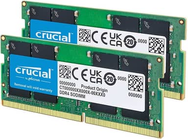 Crucial Kit RAM DDR4 de 32 GB (2 x 16 GB), memória de laptop CL22 de 3200 MHz (PC4-25600), SODIMM de 260 pinos, downclockable para 2933/2666MHz, compatível com Intel Core de 13ª geração e AMD Ryzen