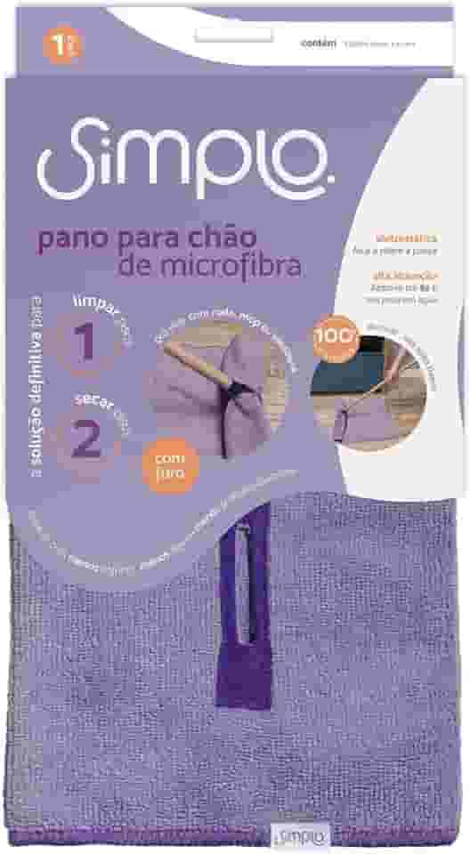 Pano de microfibra para chão com furo - Simplo