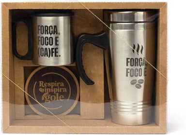 Kit Café Personalizado com Canecas e Porta-Copos – Presente Elegante para Amantes de Café, Home Office, Escritório e Profissionais que Valorizam Qualidade