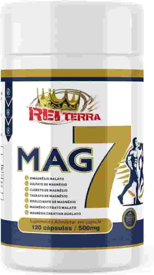 Magnésio 7 Em 1 Malato Taurato Cloreto 500mg 120cps - Rei Terra