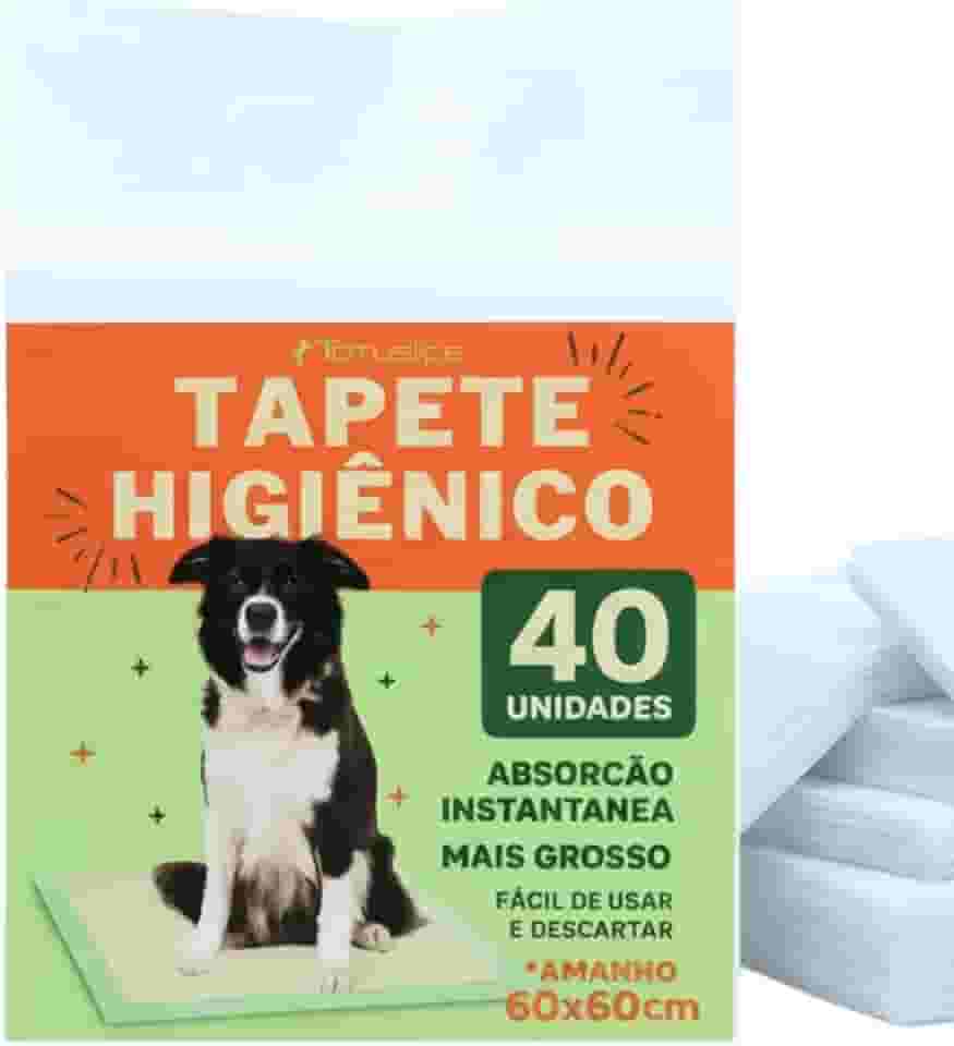 Tapete Higienico Para Cachorros Pet 60x60 40 Unidades Descartável Anti Odor Super Absorvente Totus Life PREMIUM