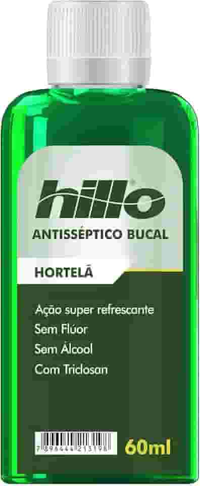Enxaguante Bucal Hortelã Antisséptico 60ml Hillo, Sem Álcool e Sem Flúor