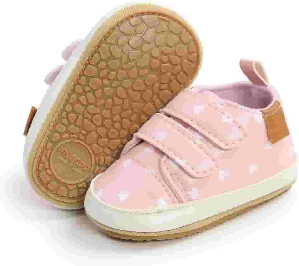 Tênis infantil unissex para bebês meninas com sola antiderrapante e sola antiderrapante para recém-nascidos