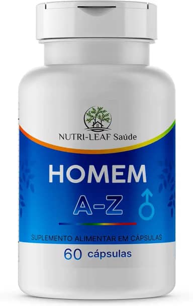 Vitamina A Z Homem – Libido Masculino Saudável, Equilíbrio Hormonal, Imunidade, Metabolismo – B12, Cromo, Selênio, Manganês – Energia e Disposição, Foco e Clareza Mental – NUTRI-LEAF Saúde