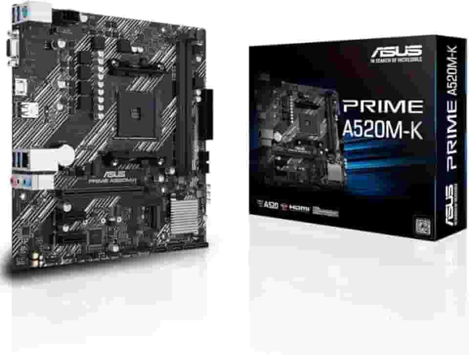 Placa Mãe Asus para AMD AM4 Prime A520M-K 2xDDR4 mATX - 90MB1500-M0EAY0