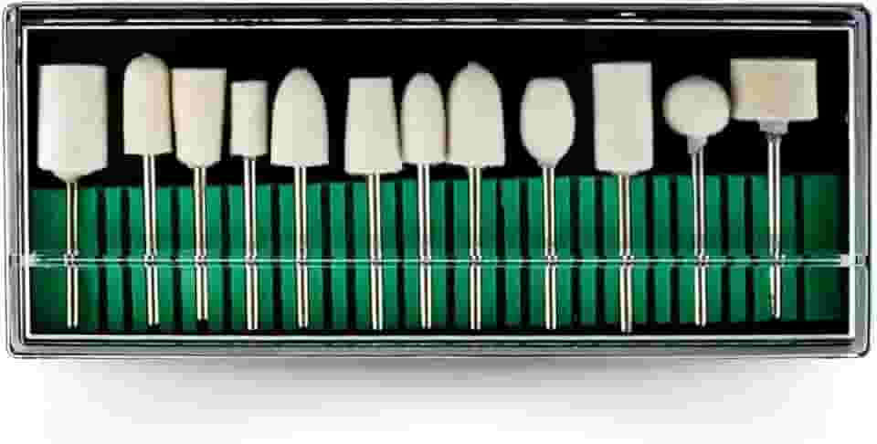 Kit 12 Brocas Feltro Polimento Brilho Unha de Gel Acrílico