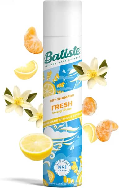 Batiste Fresh Shampoo a seco Dry Shampoo Spray, Absorve Oleosidade, Refresca Rápido, Limpeza a seco, Sem Sulfatos 200ml Todos os tipos cabelo