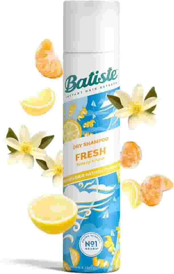 Batiste Fresh Shampoo a seco Dry Shampoo Spray, Absorve Oleosidade, Refresca Rápido, Limpeza a seco, Sem Sulfatos 200ml Todos os tipos cabelo