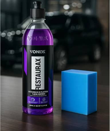 Restaurax Vonixx 500ml Revitalizador Restaurador Renovador de Plasticos Internos Externos Automotivo