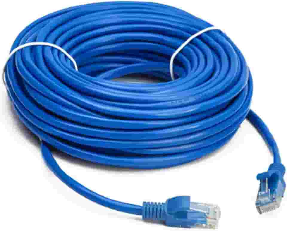 Cabo de Rede Azul Ethernet RJ45 Com Conector Cabo15 Metros Resistente a Tensão Dobra Queda Patch Cord Cat5e Aluminio Cobreado PREMIUM ONYK