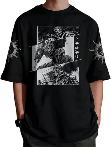 Camiseta Masculina Oversized Larga Streetwear Bersek Geek Estampa Algodão Premium 30.1