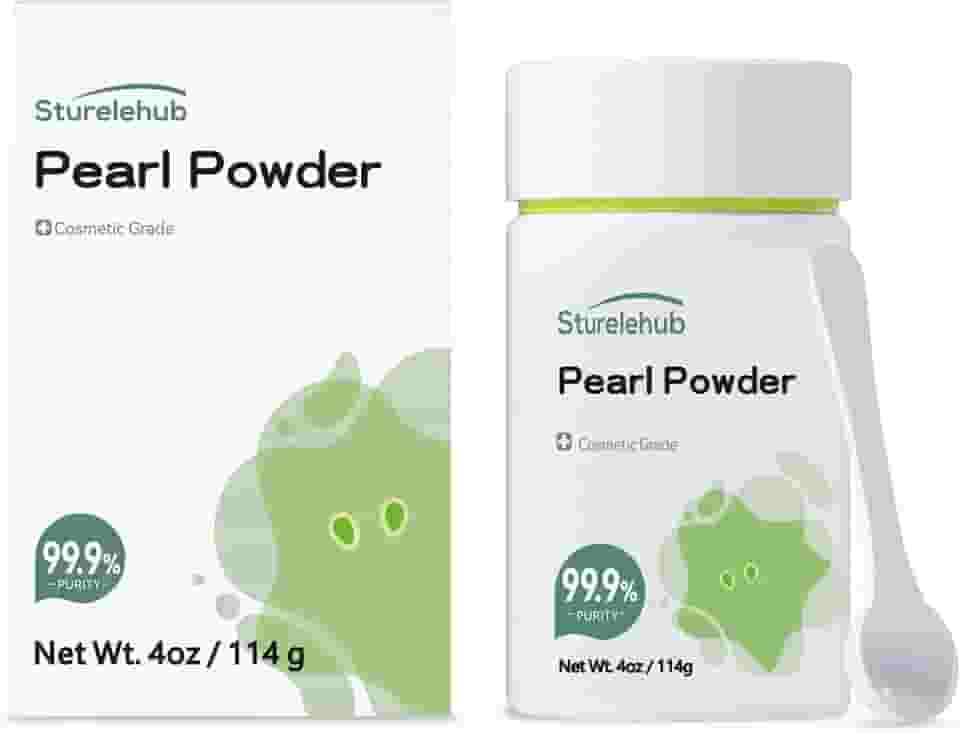 Pó de pérola orgânico, para rosto, 114 g, 99,9% de pureza, grau cosmético, para máscara DIY, creme e loção, pó de pérola orgânica para cosméticos caseiros