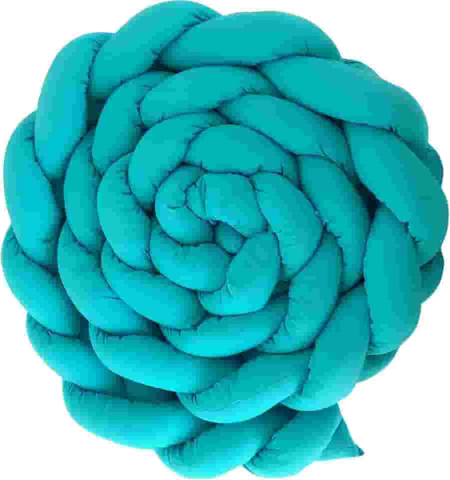 Trança Protetora para Berço de Bebê 130cm Azul Claro (TIFANY)