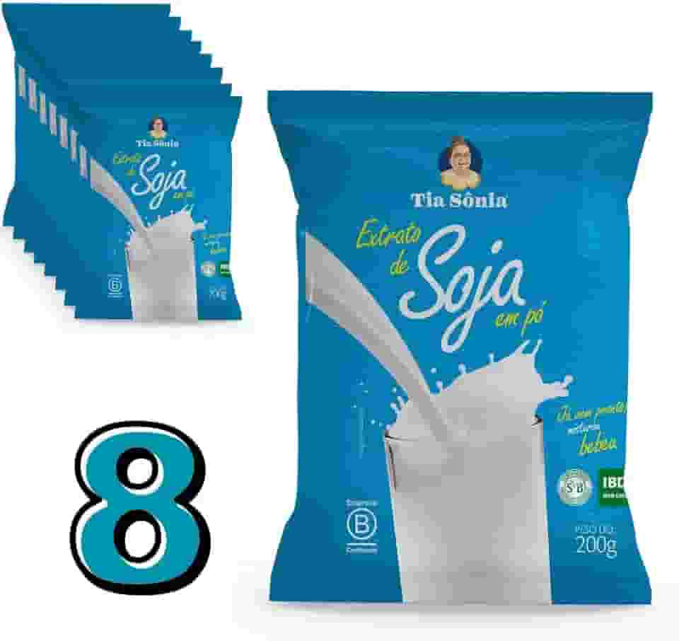 Tia Sônia, Kit Extrato Leite de Soja Pó Solúvel 200g cada Tia Sônia