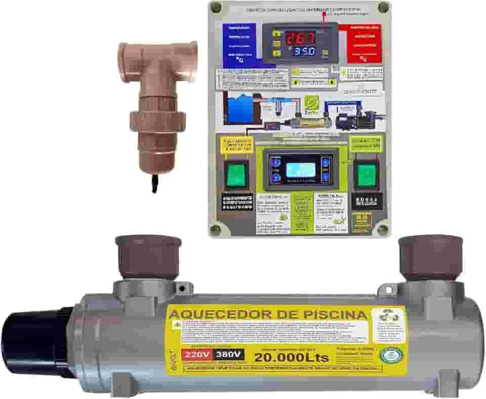 AQUECEDOR ELETRICO DE PISCINA PARA 20.000 LITROS COM IONIZADOR