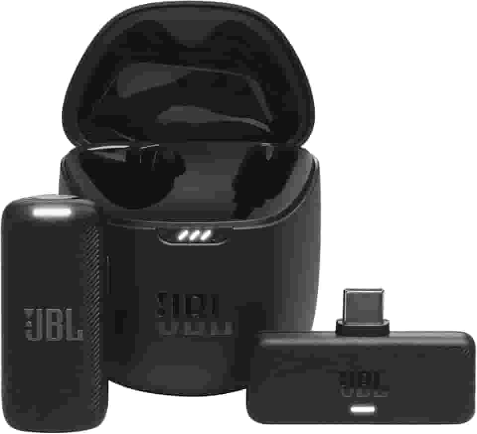 JBL, Microfone Sem Fio, Quantum Stream Wireless, Lapela, USB-C - Preto