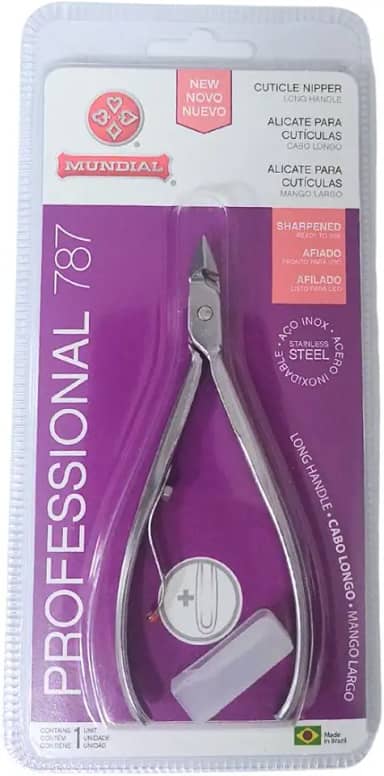 Alicate de Cutícula Mundial Inox Profissional Cabo longo 787