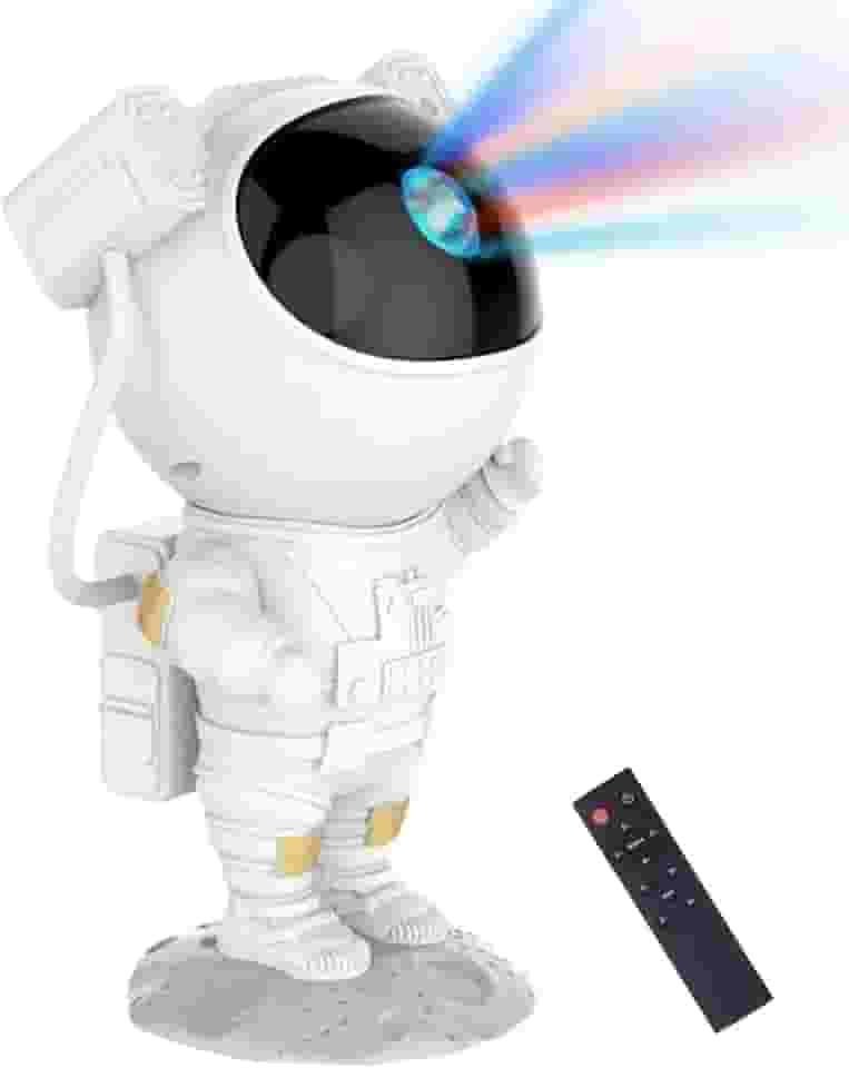 Projetor de luz noturna de astronauta para galáxia luz noturna estrelada projetor de luz de teto nebulosa com temporizador e presente remoto para crianças adultos para o quarto, aniversários,