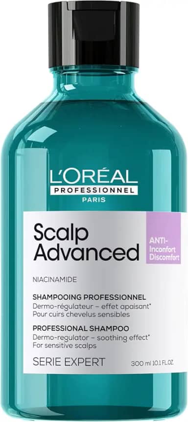 L'Oréal Professionnel Shampoo Regulador Scalp Dermo Regulator,Proteção do Couro Cabeludo, Limpa Suavemente e Acalma o Couro Cabeludo Sensível, Cabelos Mais Macios, Brilhantes & Hidratados, 300ml