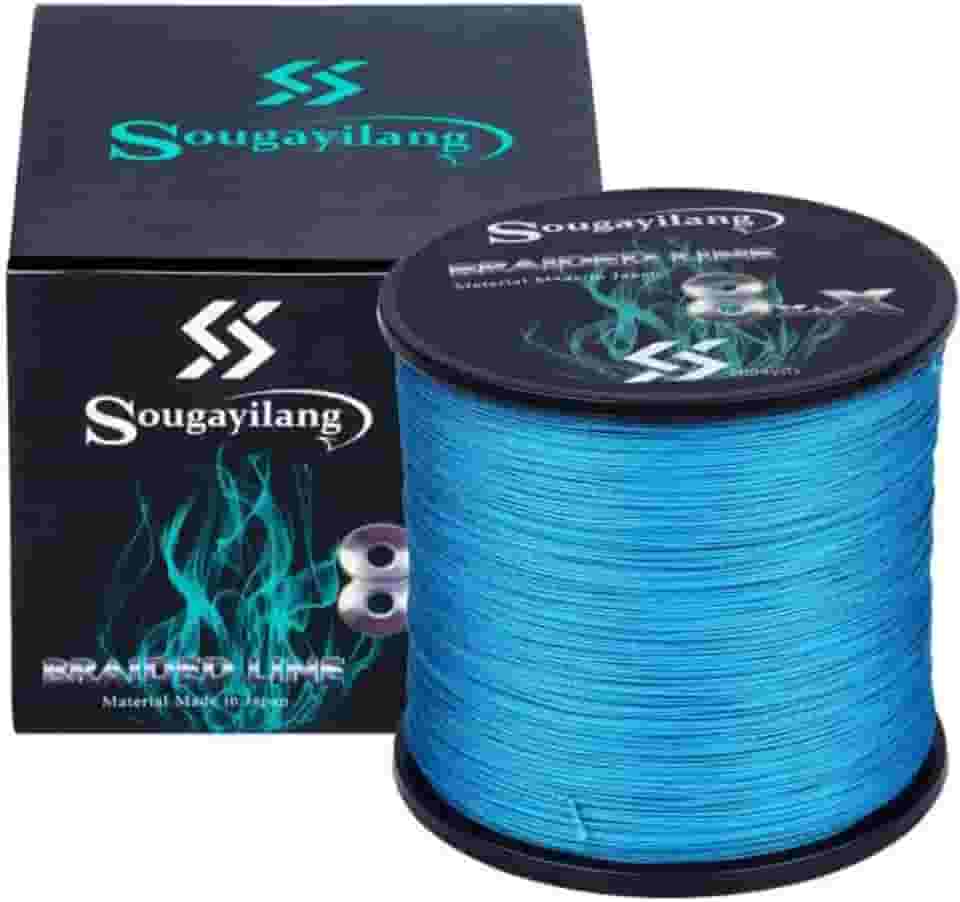 Linha de Pesca Multifilamento Azul 500m, 0,20mm 28lb. Made in Japão, qualidade japonesa, super resistência a abrasão, melhor 8x fios mais 1, 9x fios.