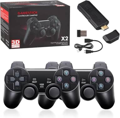 Game Stick GD10 Console de Videogame Retrô 4K 64GB com 2 Controles Sem Fio 2.4G, 30.000 Jogos Integrados, Saída HDMI, jogos PSP/PS1/FC/SNES/NES/N64/MD/WSC e muitos outros.