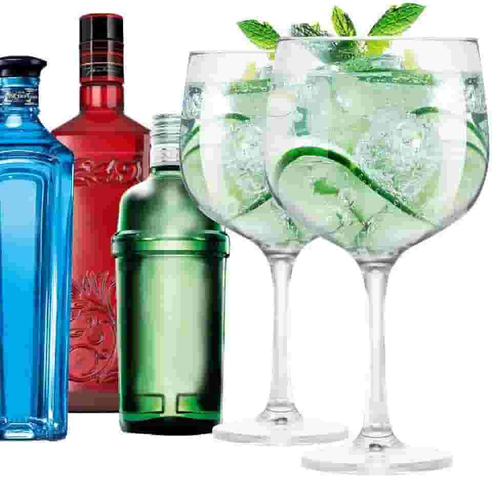 2 Taças Gin Vidro 650ml Ideal p/Beefeater Tanqueray Bombay