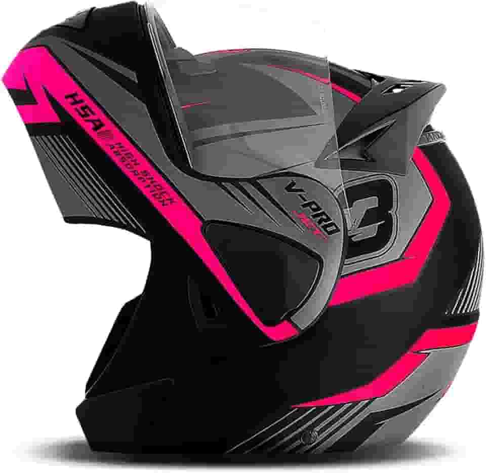 CAPACETE ESCAMOTEÁVEL PRO TORK V-PRO JET 3 ROSA TAM. 58