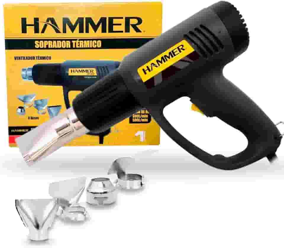 Soprador Termico Hammer 1700W 350ºc À 550ºc c/ 4 Bicos Preto 127V - GYSP2000_110