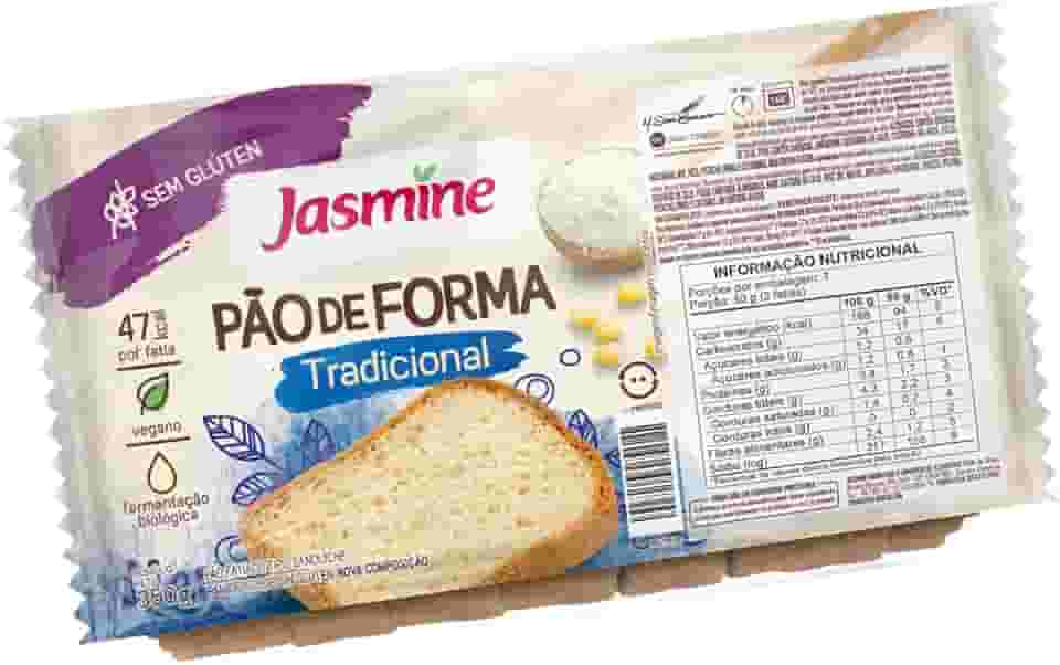 Jasmine Pão de Forma Tradicional Sem Glúten 350g