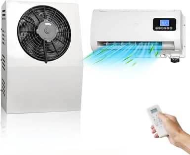 Ar condicionado 12V camião camionista 10000BTU, 12v mini elétrico split ar condicionado 12 volts ac unidade para semi caminhões, trailer, motorhome, guindaste, trator, barco, campismo, van