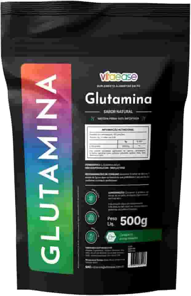 L-Glutamina 500g | 100% Importada | vitaease (500g, Sem sabor)