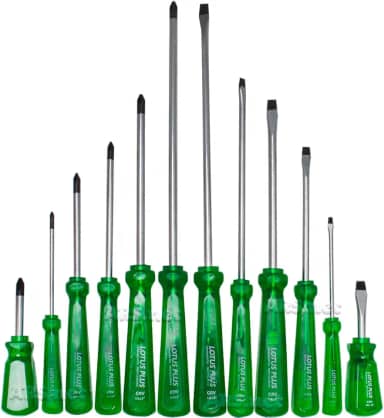 Kit de Chave de Fenda e Phillips Imantado 12 Peças Conjunto de Ferramentas