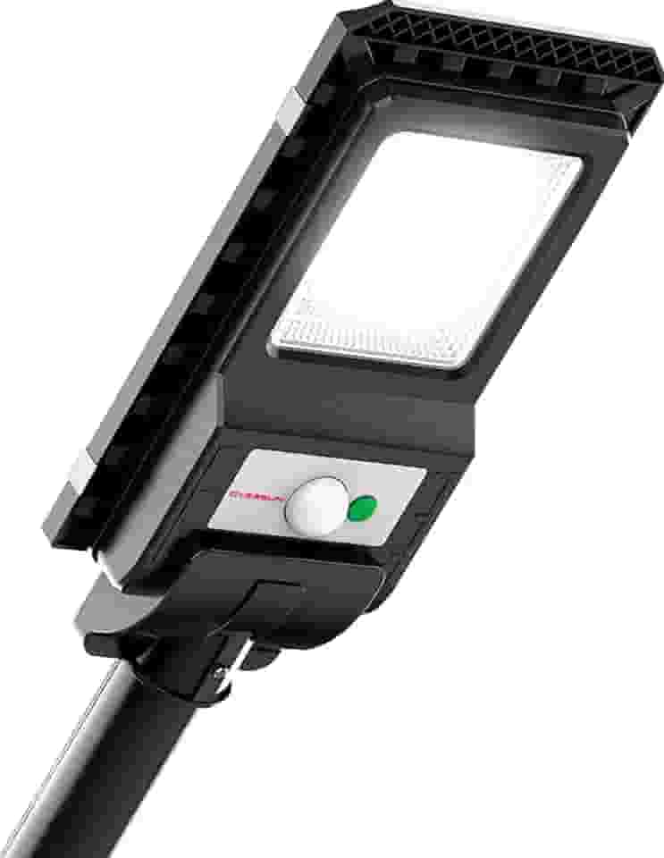 Luminária Refletor Solar Holofote Poste S500 Potente LED 12h Luz | 2 Anos Garantia Oversun