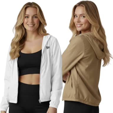 Kit 2 Jaqueta Corta Vento Feminina Repelente a Agua Leve Fitnes Cross Fit Sem Forro