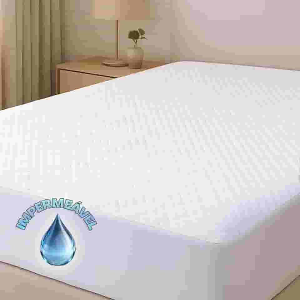 Capa de Colchão Impermeável Matelado Queen Size Branco