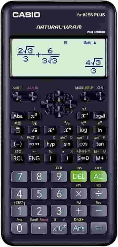 CALCULADORA CIENTIFICA 252 FUNCOES FX-82ES PLUS-2nd Edition PRETA Casio