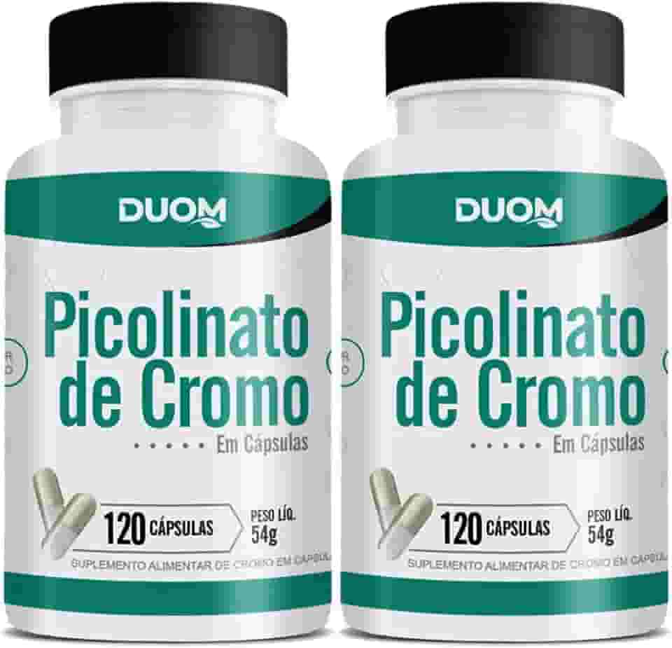 Picolinato de Cromo 120cps (1 ao dia) Duom | Kit 2 Frascos