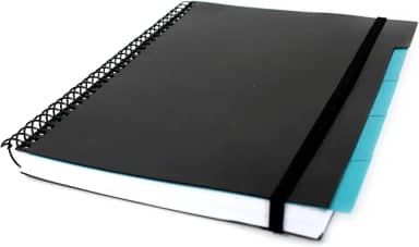 Caderno com divisórias Hipster 192 Folhas Pautado Preto Confetti
