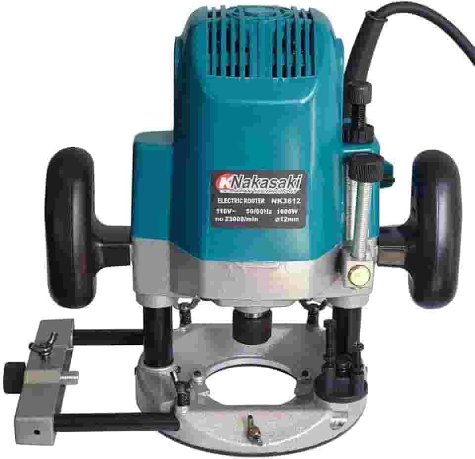 Knakasaki Tupia Coluna 12mm 1600w 127v Completa. Pinça 6 e 8mm e Acessórios - Router de Mão para Mergulho em Madeira e Metal