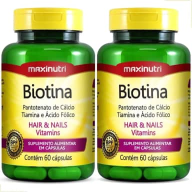 Biotina - 2 unidades de 60 cápsulas - Maxinutri