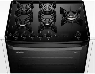 Fogão de Embutir 5 bocas Electrolux Preto Experience com Mesa de Vidro, PerfectCook360 e VaporBake (FE5EP) 127 V