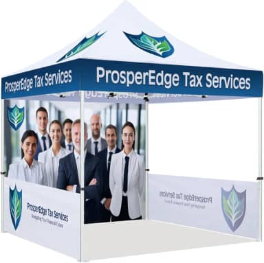 Barraca personalizada 10x10 com logotipo, tenda de dossel pop-up personalizada com paredes opcionais para eventos de negócios, feiras, mercado de fazendeiros, bolsa de rolo incluída (impostos e finanças)