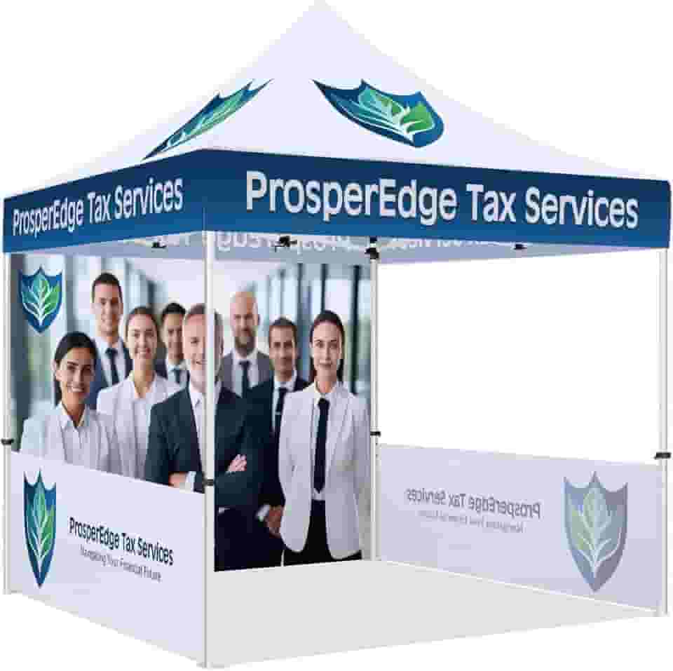 Barraca personalizada 10x10 com logotipo, tenda de dossel pop-up personalizada com paredes opcionais para eventos de negócios, feiras, mercado de fazendeiros, bolsa de rolo incluída (impostos e finanças)