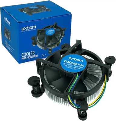 Cooler Cpu Intel Processador De Ar 775/115x/1366/1200/1700 2400 RPM Ventilador Socket Lga Pc Processamento Silencioso Fan Para Gabinete Ventilação Computador Informática