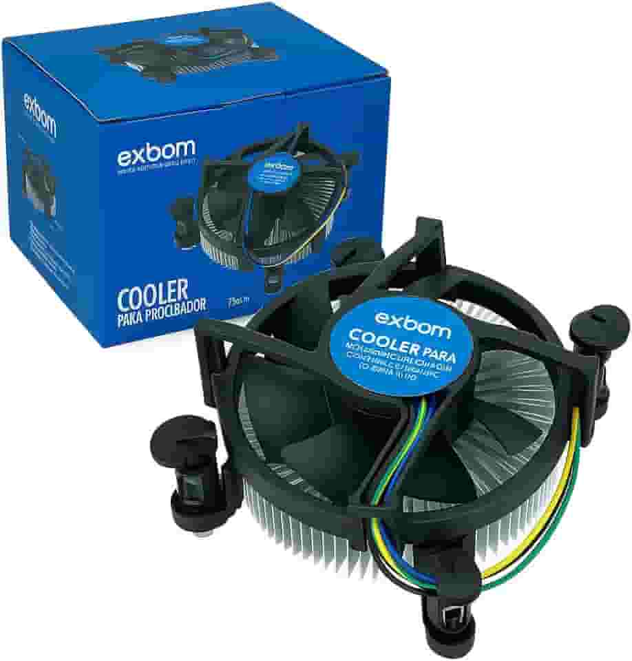 Cooler Cpu Intel Processador De Ar 775/115x/1366/1200/1700 2400 RPM Ventilador Socket Lga Pc Processamento Silencioso Fan Para Gabinete Ventilação Computador Informática